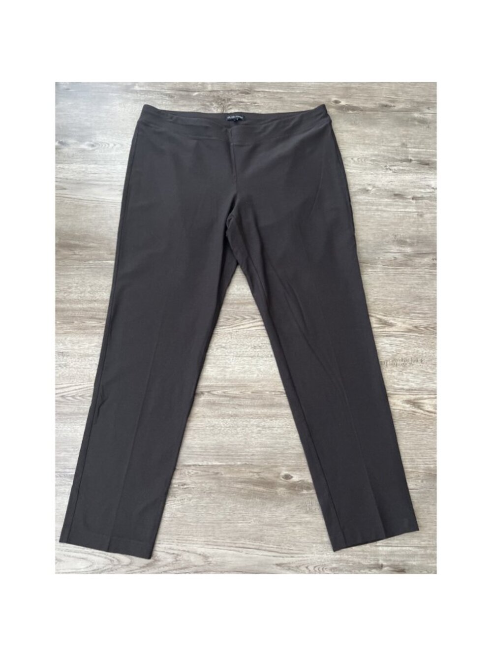 Eileen Fisher Washable Crepe Pants Womens Large Brown Slim Ankle Length
